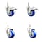 Service Caster 3 Inch 316SS Blue Polyurethane 12mm Threaded Stem Caster Lock Brake, 2PK SS316TSTTL20S314-PPUB-BLUE-M1215-2S2 - alternate 1